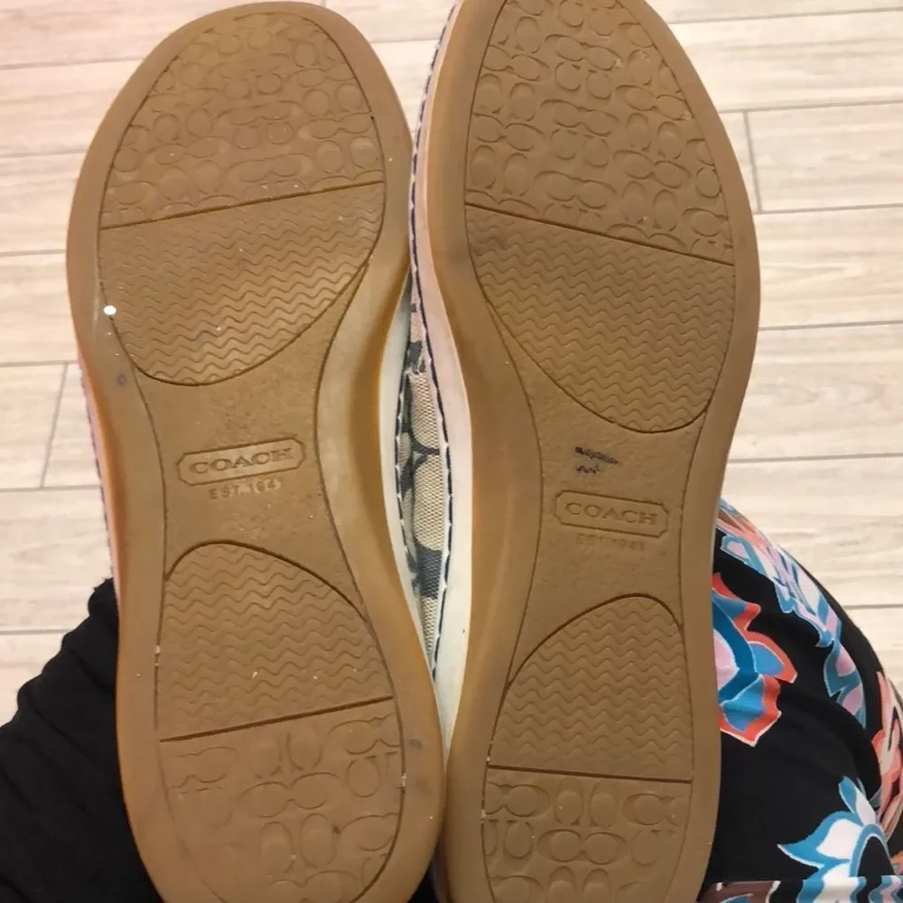 Coach Richelle boat shoes navy coach logo 7